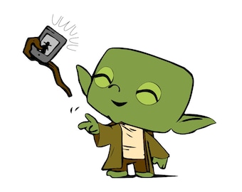 Jedi, Yoda Selfy, Yodalorian, Yodasvg, Jedi Svg, Silhouette, Baby Jedi Clipart, Baby Stitch Png, Cut File für Vinyl, Aufkleber, Cricut,