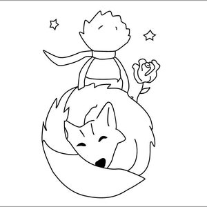 Il Piccolo Principe, Il Piccolo Principe Poster Svg, La Silhouette del Piccolo Principe, Arte dell'asilo nido, Arte Le Petit Prince, Arte per bambini
