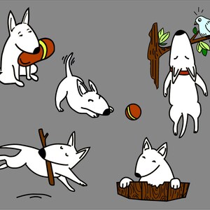 Bull Terrier SVG, Bull Terrier dog, Archivo de corte en capas, archivo de corte, Vector animal, Clipart para mascotas, Silhouette Cricut, Vinilo de camiseta, Pegatina