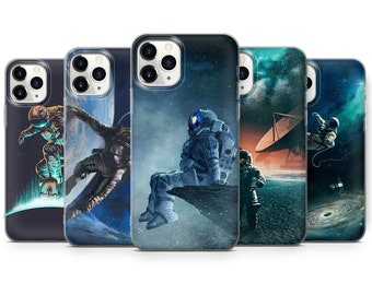 Space Astronaut Phone Case, Art, Cover for iPhone 7, 8+, XS, XR, 11 Pro & Samsung S10 Lite, S20, A40, A50, A51, Huawei P20, P30 Pro, 10