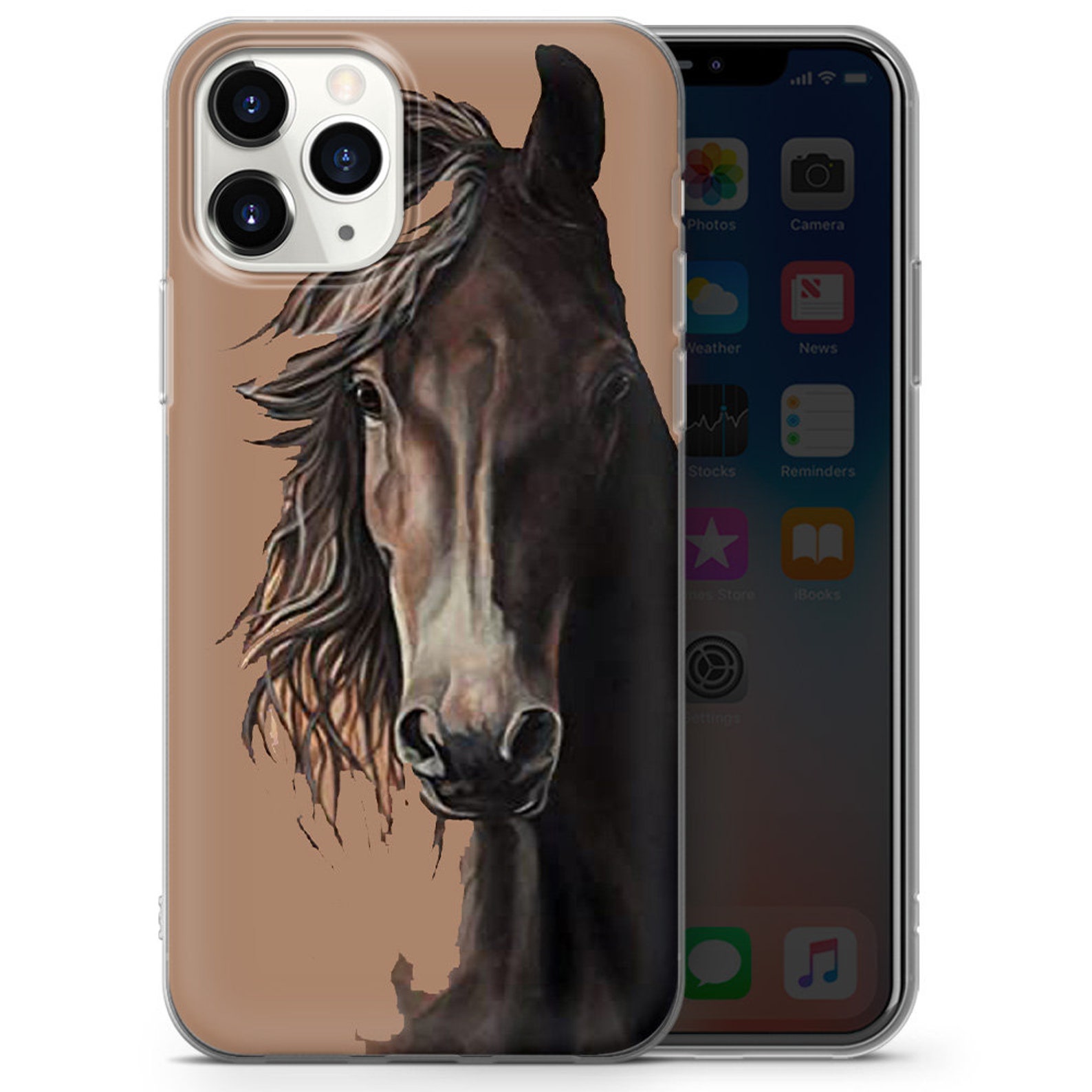 Horse Phone Case Art Cover for Iphone 7 8 XS XR 11 Pro Etsy UK