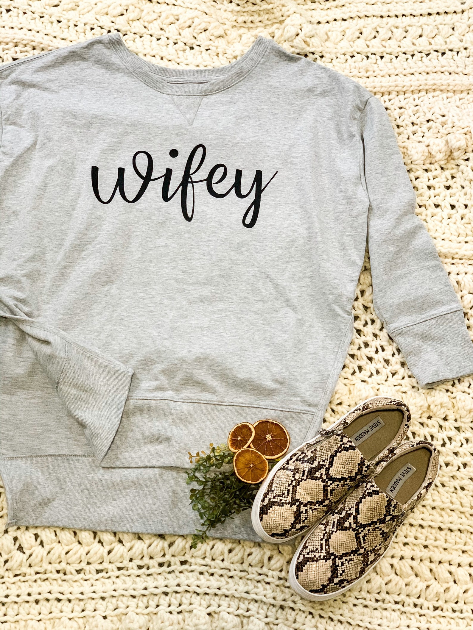 Wifey Sweatshirt Oversized Wifey Crewneck Sweatshirt Wifey | Etsy
