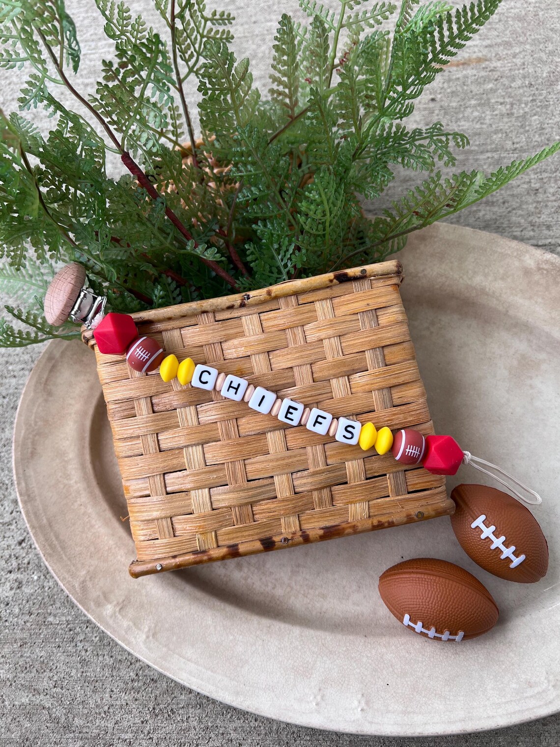 Kansas City Chiefs Pacifier Clip / KC Binky Strap / Chiefs Nation ...