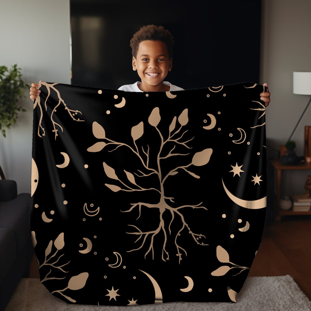 Gothic Baby Blanket Gothic Blanket Gothic Nursery Goth Blanket Throw