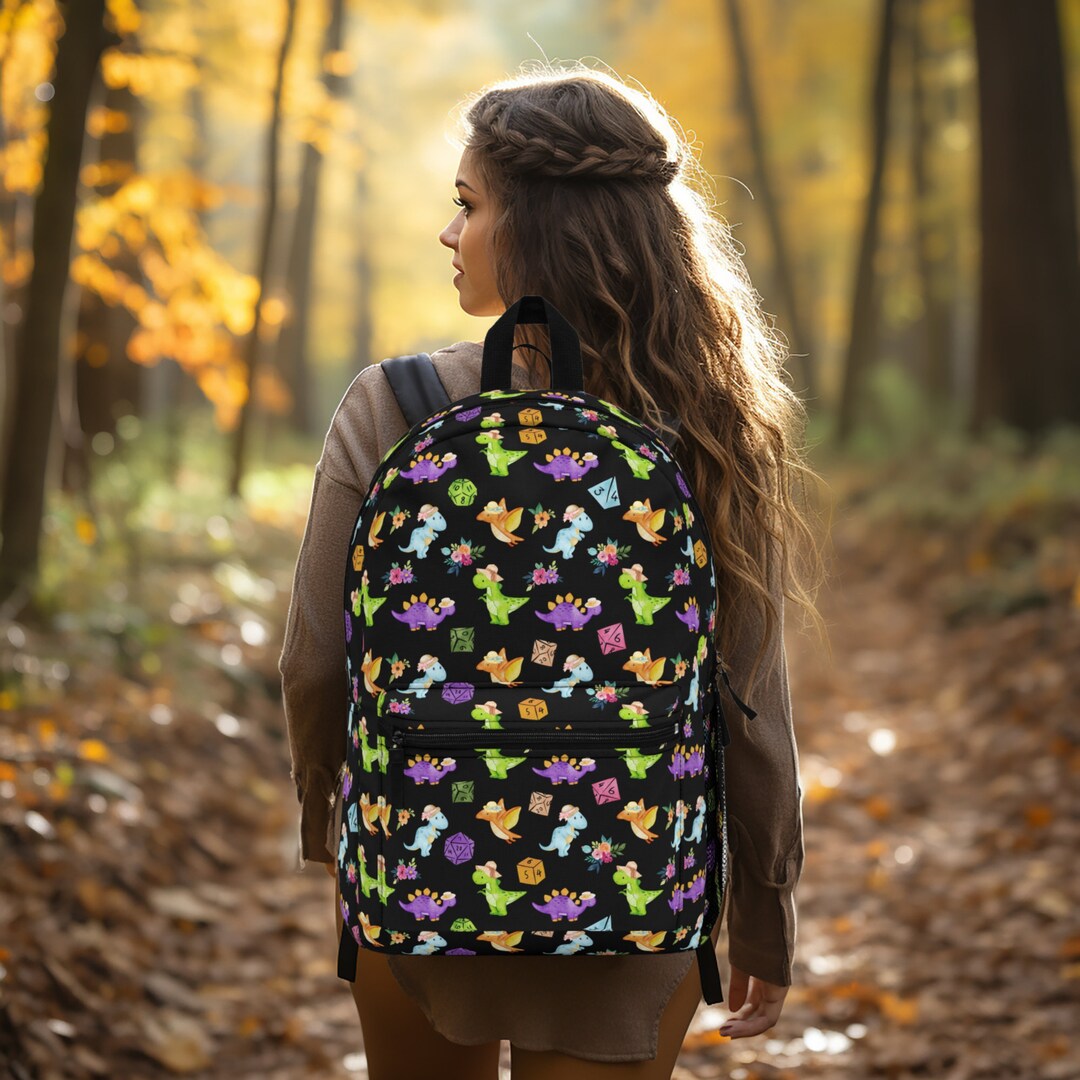 Dnd Backpack, Floral, Custom Dungeon Master Bag, Adventure, School ...