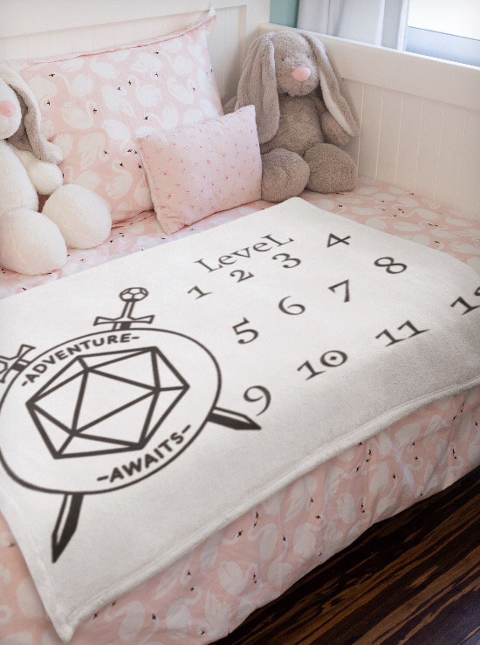 Dnd Baby Blanket Dnd Dungeons and Dragons Milestone Blanket Baby
