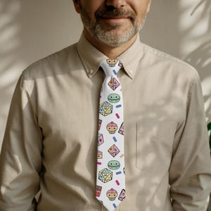 Dungeons and Dragons Tie | DnD Accessories | Gamer Attire | Nerdy Gift for Him | Dungeon Master Accessory | Wedding Wear |Geeky Office Style