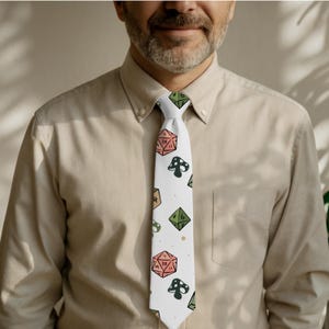 Dungeons and Dragons Tie | DnD Accessories | Gamer Attire | Nerdy Gift for Him | Dungeon Master Accessory | Wedding Wear |Geeky Office Style