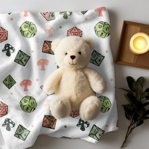 DnD Baby Blanket | Dungeons and Dragons | Nursery Decor | Newborn | Fairy Tale | Baby Shower Gift | Swaddle | Stroller | For Boy Girl Unisex
