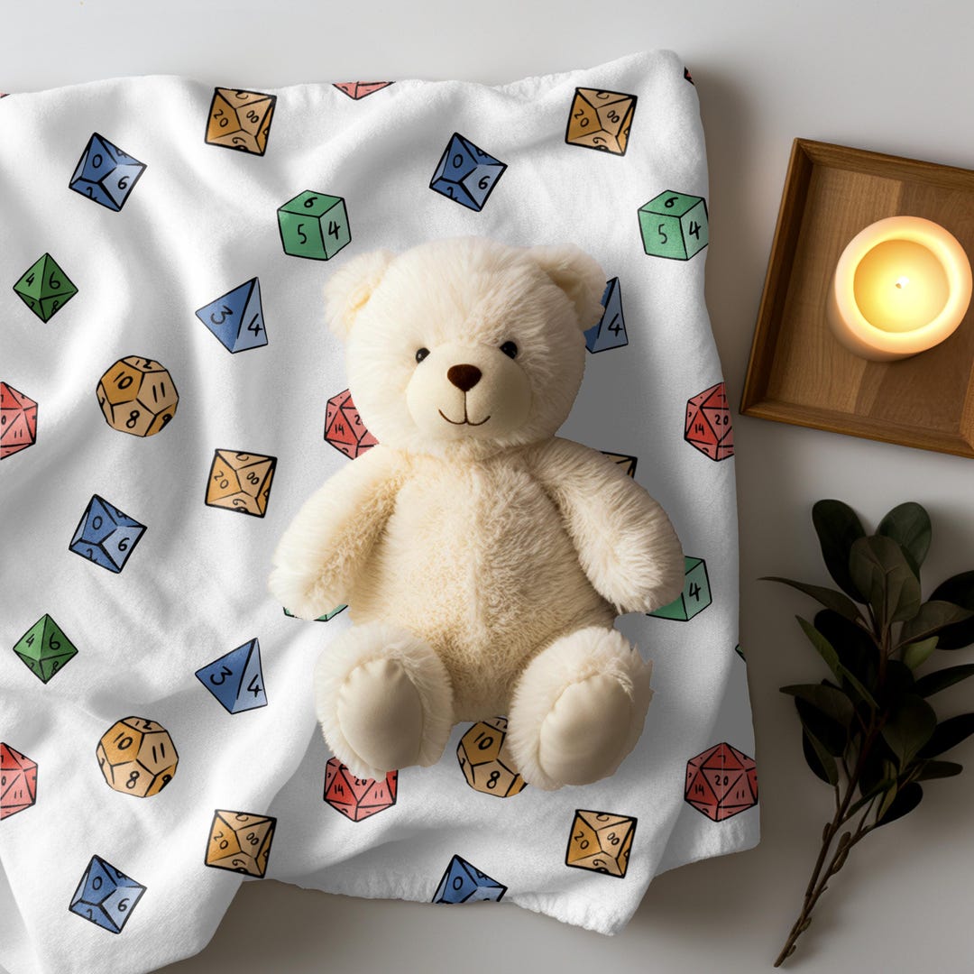 Dnd Baby Blanket | Dungeon Master | Nursery Decor | Cozy Velveteen ...
