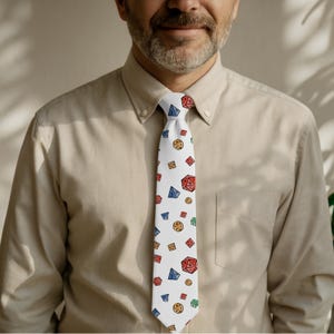 Dungeons and Dragons Tie | DnD Accessories | Gamer Attire | Nerdy Gift for Him | Dungeon Master Accessory | Wedding Wear |Geeky Office Style