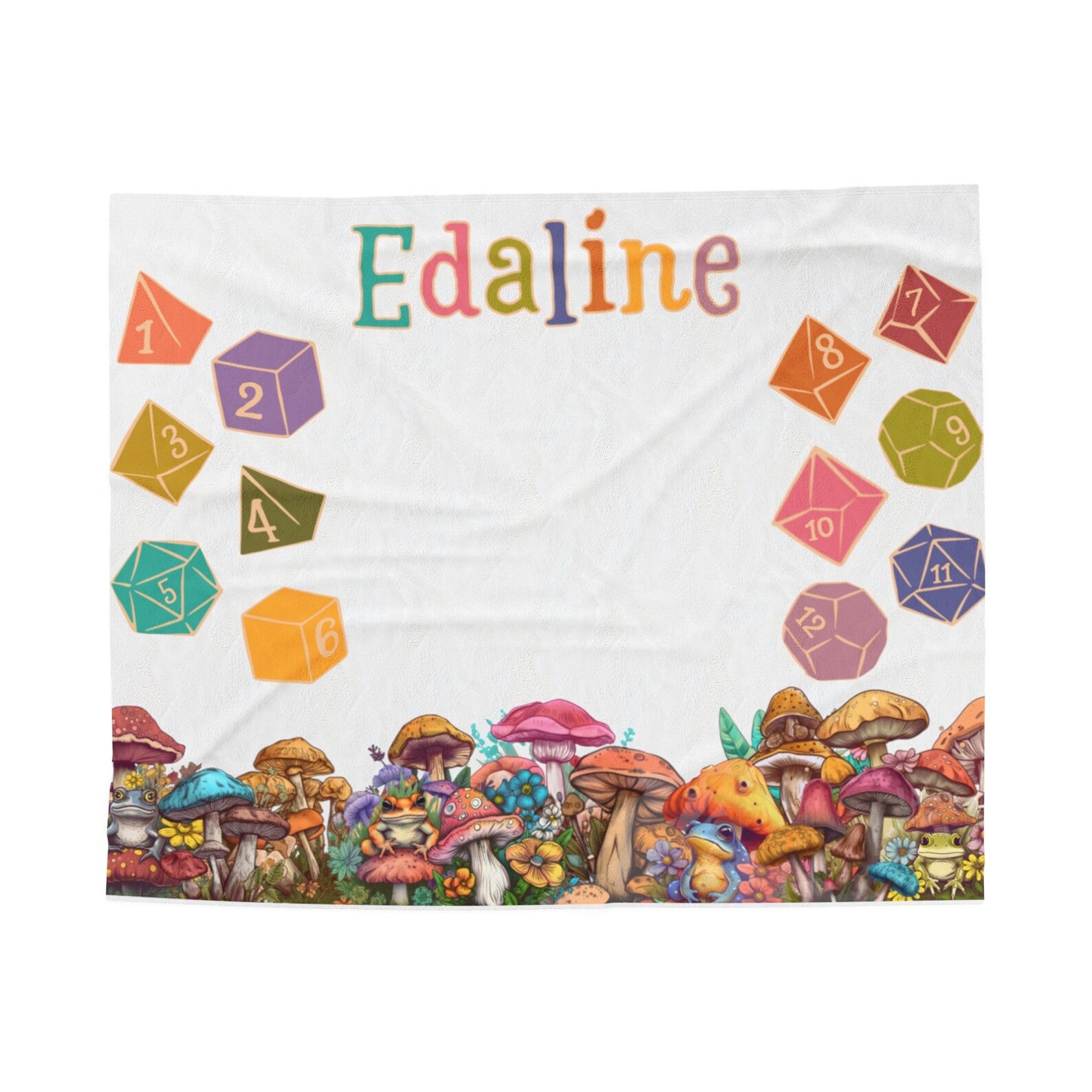 Dnd Milestone Blanket Dnd Baby Blanket Mushroom Milestone Blanket