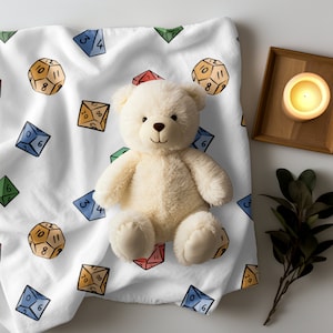 DnD Baby Blanket | Dungeons and Dragons | Nursery Throw | Fairy Tale Gift for Boy and Girl | Room Decor | Baby Shower | Swaddle | Stroller