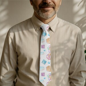 Dungeons and Dragons Tie | DnD Accessories | Gamer Attire | Nerdy Gift for Him | Dungeon Master Accessory | Wedding Wear |Geeky Office Style
