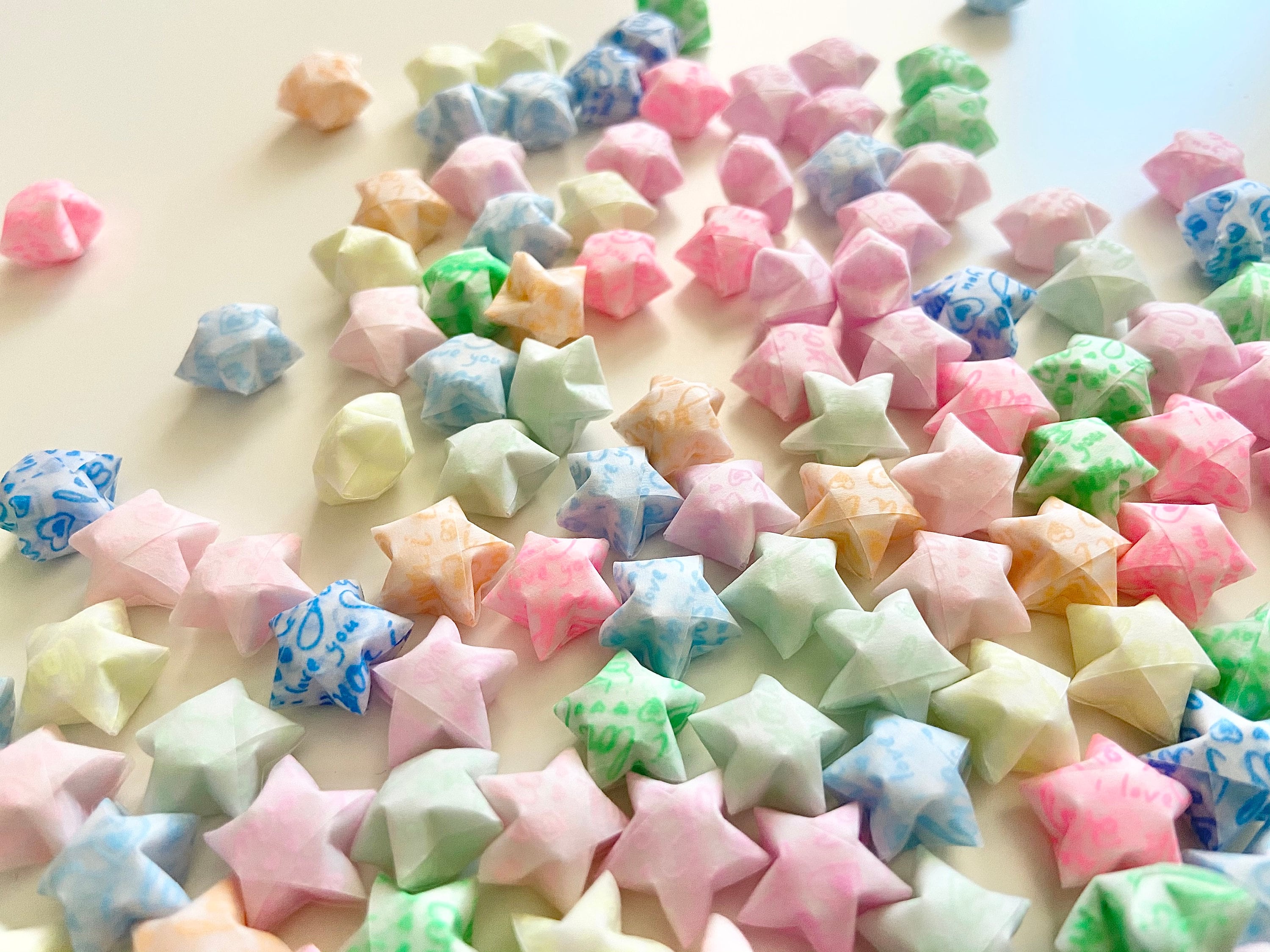 50 Rainbow Origami Lucky Stars - Etsy