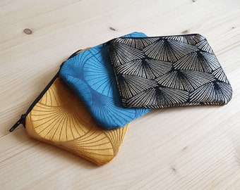 Small Jacquard purse with Art Deco patterns - Handmade in France