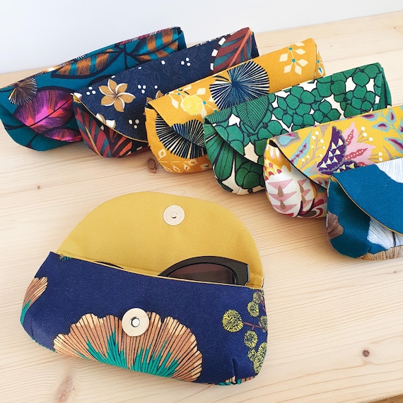 Étui à Lunettes fait main en coton Haut de Gamme – Compact et Molletonné – Fabrication Française