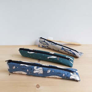 Zahnbürsten- und Zahnpasta-Etui - Elektrische Zahnbürstentasche mit Waldtieren, Gans und Sardinen - Geschenk für Kinder und Jugendliche