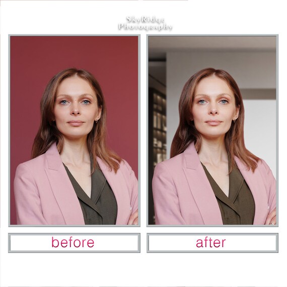 Headshot Photo Editing Change Background Portrait Etsy