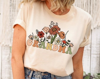 Wildflowers Grandma Shirt For Grandma TShirt, Grandma Shirt, Grandma Tee, Mimi T-Shirt, Nana, Grammy, Mother's Day Gift, Christmas Gift