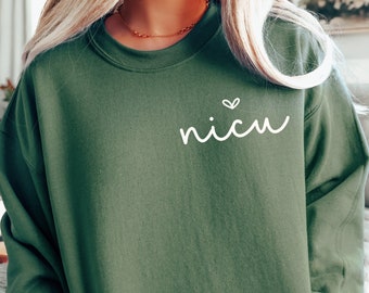 NICU Nurse Crewneck Sweatshirt, NICU nurse sweater, Neonatal Icu Shirts, Neonatal Intensive Care Unit Sweatshirt, NICU Squad Nicu Tech Shirt