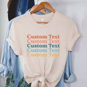 Retro Custom Shirt, Custom Shirts, Custom T-shirt, Personalized T-shirt, Personalized Shirt, Boho Style Tee, Cute Custom T-shirts, Shirts