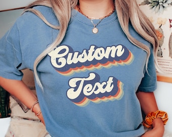 Retro Custom Shirt, Comfort Colors® Custom Shirts, Vintage Style Custom T-shirt, Personalized Tshirt, Groovy Custom Tee, Matching Tees