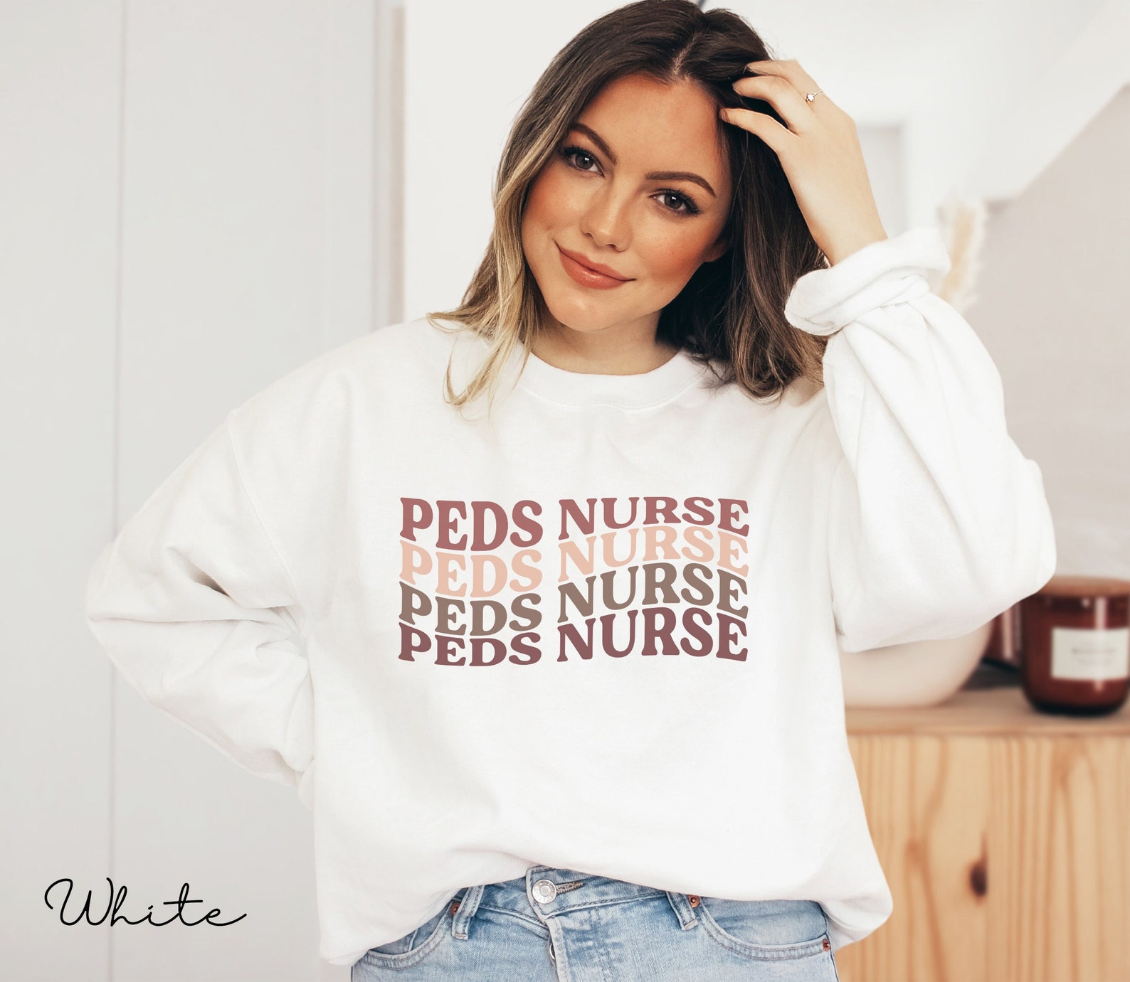 Retro PEDS Nurse Sweater PEDS Nurse Crewneck Sweatshirt for - Etsy