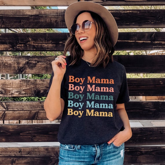 Retro Boy Mama Shirt Boy Mom Shirt Mama 