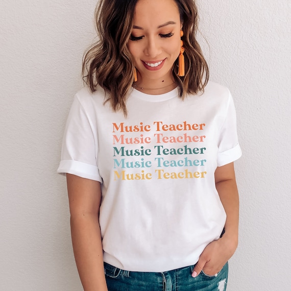 indsats Tradition elskerinde Retro Music Teacher Shirt Music Shirt Teacher Shirts - Etsy Australia