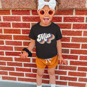 Retro Kids Name Shirt, Personalized Kids Shirt, Personalized Girl Name Shirt, Custom Name Boy Girl Tshirt, Custom Girl Tee, Custom Boy Tee image 3