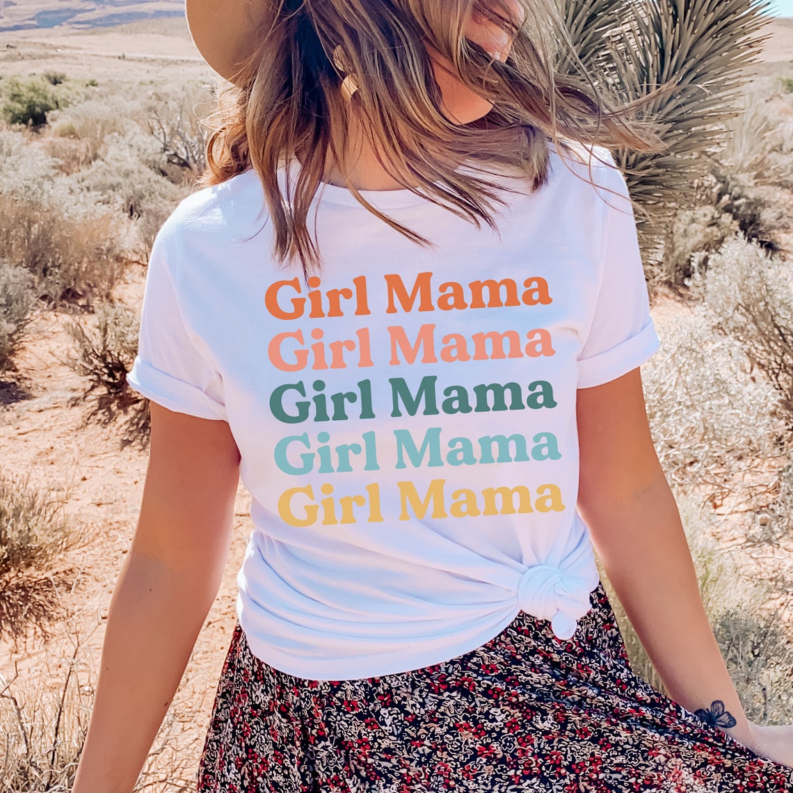 Retro Girl Mom Shirt Mom of Girls Shirt Shirt for Girl Mom Etsy