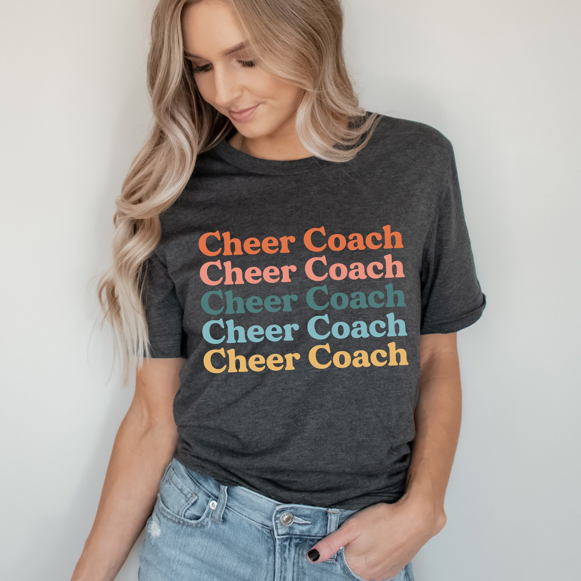 Retro Cheer Coach Shirt Cheer Coach Tshirt Cheer Coach Etsy
