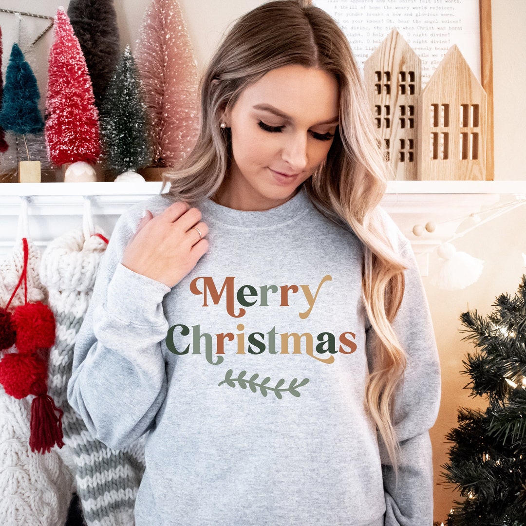 Boho Womens Christmas Sweatshirt Christmas Outfit Womens Christmas Shirt Christmas Sweater Christmas Sweatshirt Christmas Pajamas Women Etsy UK