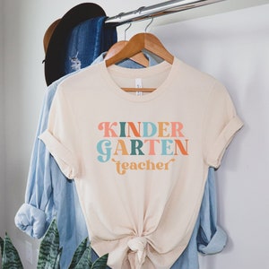 Retro Kindergarten Teacher Shirt, Kindergarten Teacher, Teacher Shirt, Kindergarten Teacher, Kindergarten Teacher Gift, Teach, Boho Shirt
