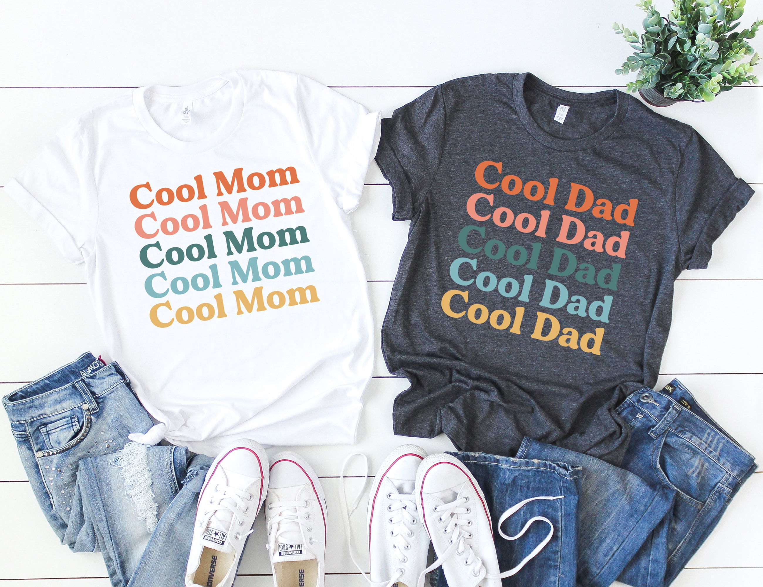 Retro Mom and Dad Shirts Cool Mom Shirt Cool Dad Shirt Mom | Etsy