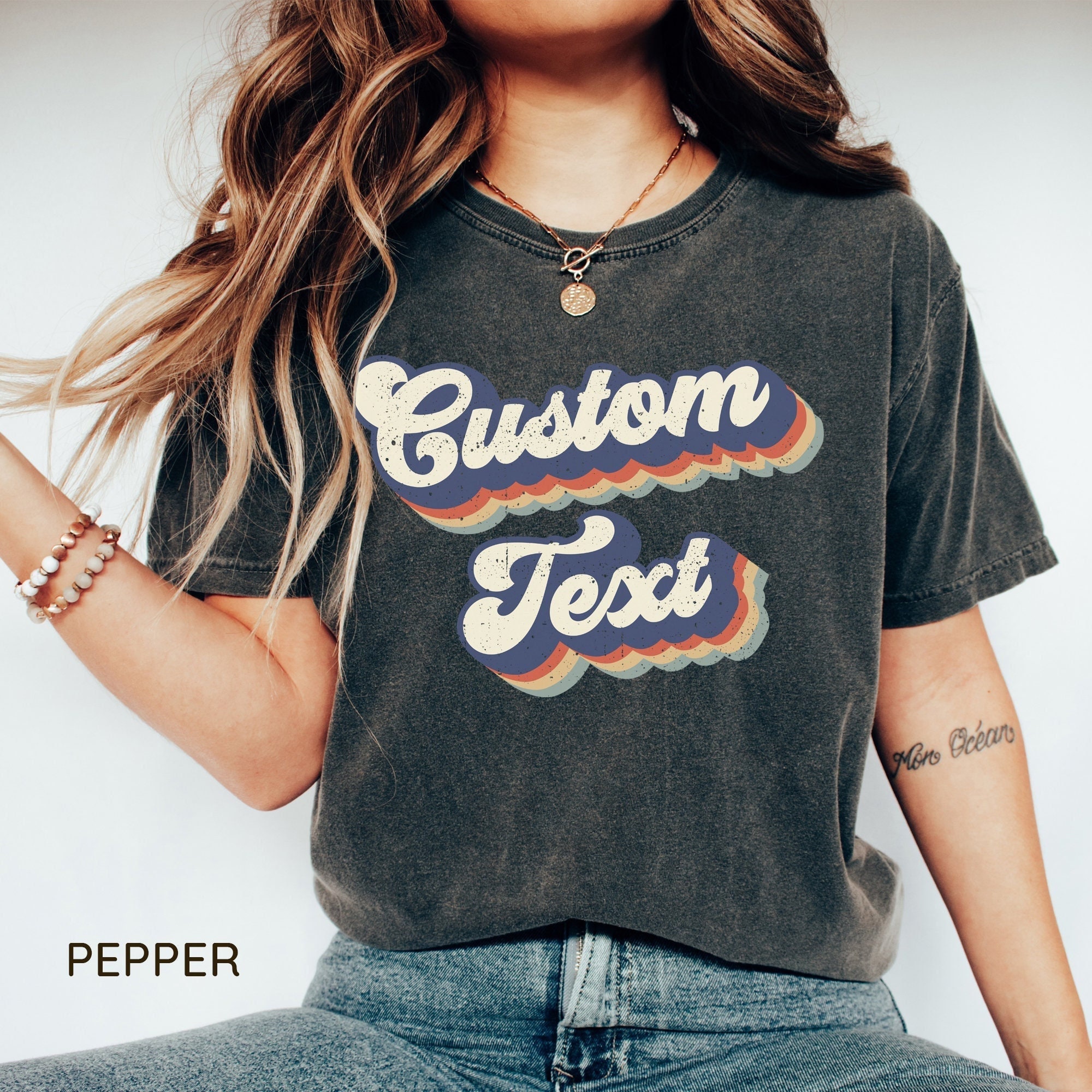 Retro Custom Shirt, Comfort Colors Custom Shirts, Vintage Style Custom T-shirt