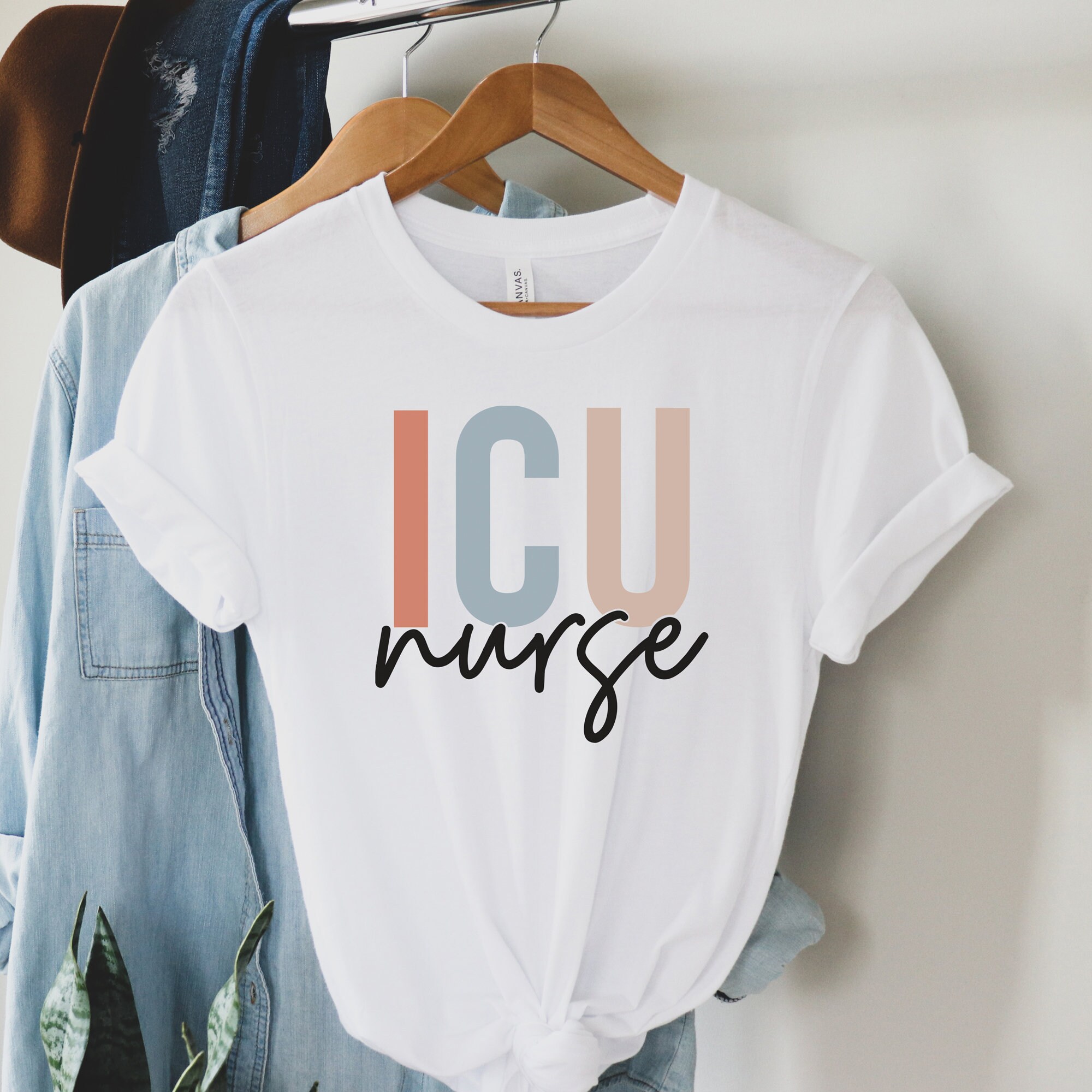 Lulu Grace Designs ICU Nurse Shirt / RN Shirt / Nursing School Tee / ICU Tank / Nurse Gift / Nursing School Grad Ladies V-Neck Tee / Small