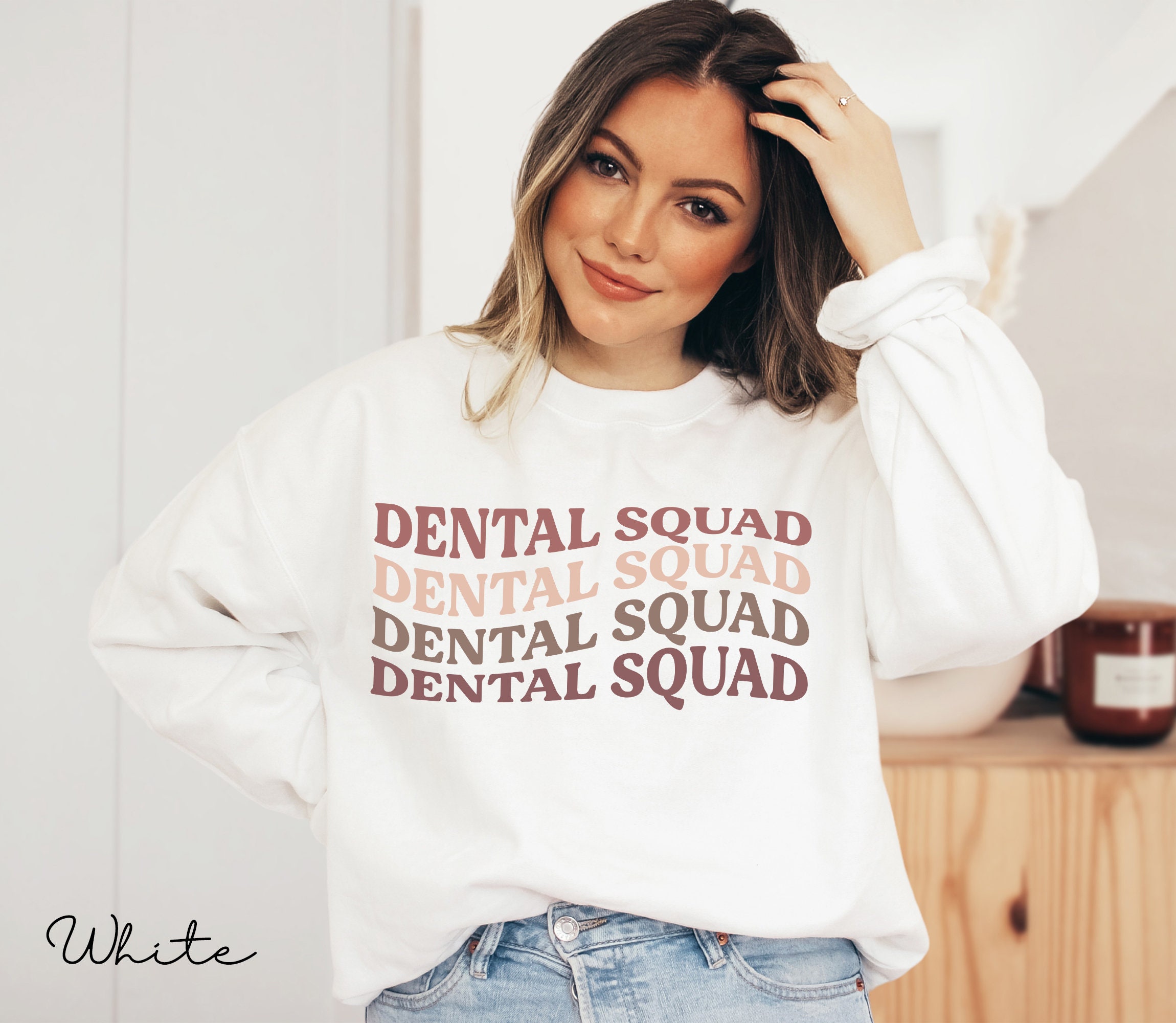 Boho Dental Squad Sweater Dental Clinic Sweatshirts Dental Etsy