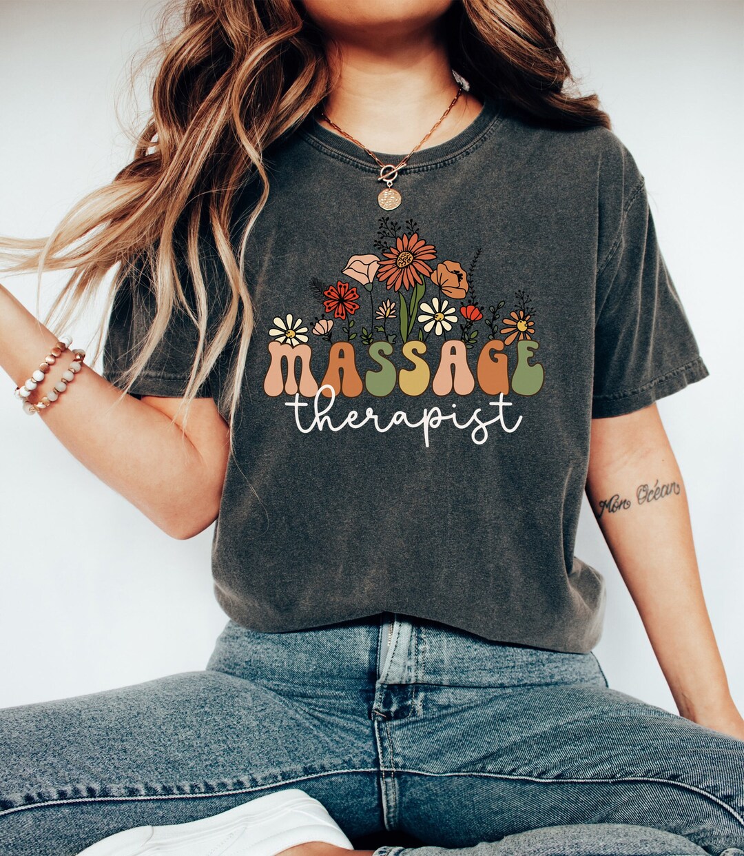 Wildflowers Massage Therapist Shirt Gift for Massage Etsy
