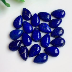 6 peças lindo lote de pedras preciosas lápis-lazúli (12) 18x12mm aprox. Pedra preciosa lápis-lazúli de alta qualidade para fabricação de joias, pedra preciosa altamente polida