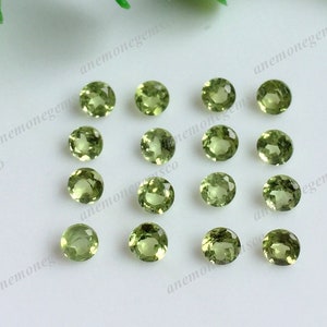 5 Stück Peridot Rosenschliff Edelstein 6mm Ca. Hochwertiger Peridot für DIY-Schmuckherstellung, Bastelbedarf
