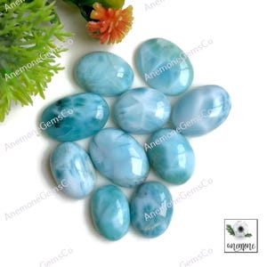 Larimar cabochon, lot natuurlijke larimar cabochon, 13-17 mm ca. Dominicaanse larimar, designer larimar natuurlijke edelsteen voor sieraden 62410