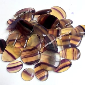 Fluoriet cabochon groothandel veel, mix vormen en maten en kleuren fluoriet cabochon voor het maken van sieraden