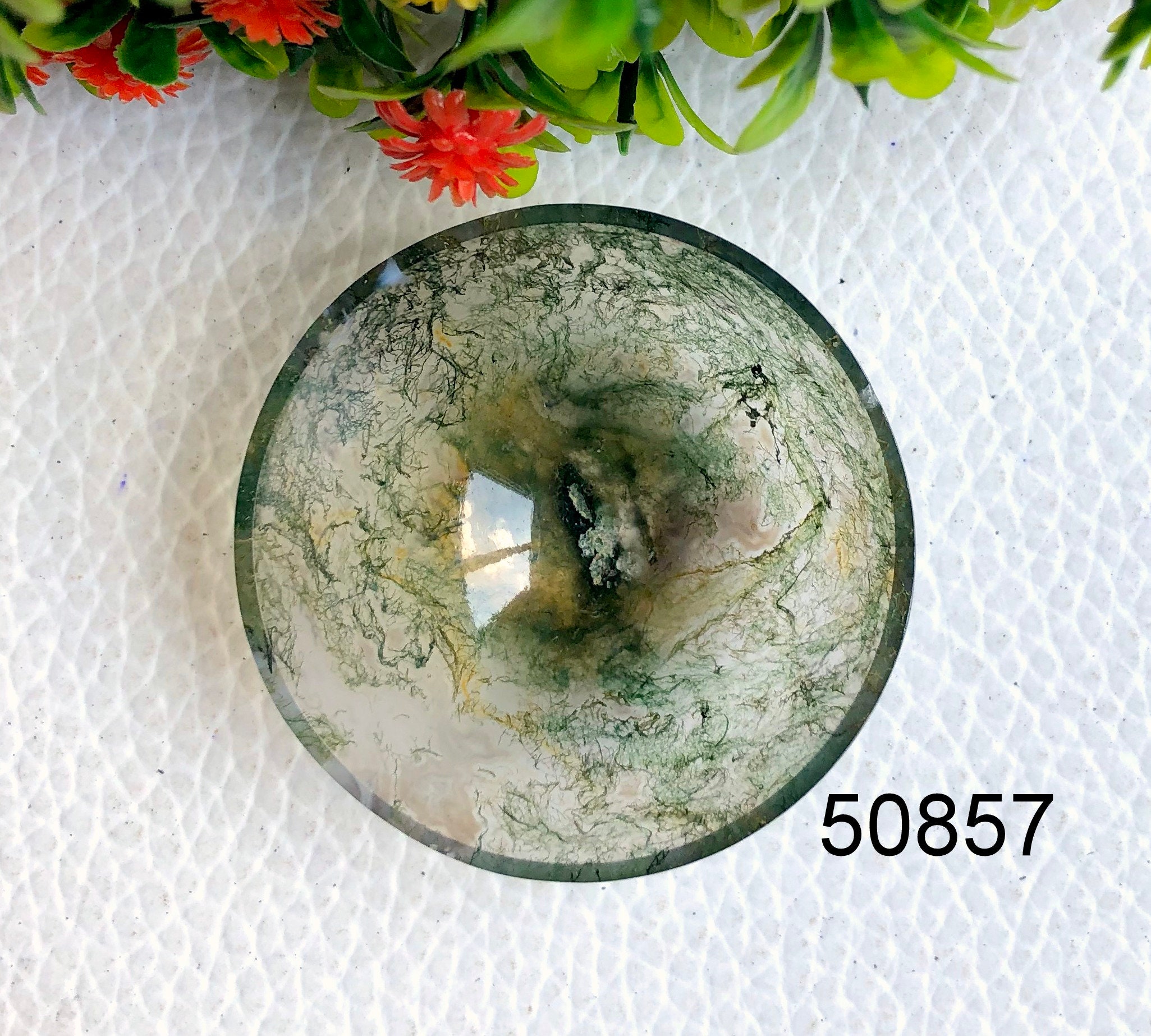 Moss Agate Gemstone Bowl Emotional Balance Attract Friendship Love