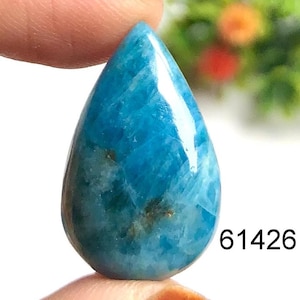 Cabochon d'apatite néon, pierre semi-précieuse naturelle pour la fabrication de bijoux, bijoux pendentifs en apatite, bijoux faits main en apatite néon