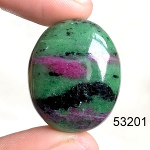 Cabochão de rubi zoisita, pedra preciosa natural de rubi zoisita para fabricação de joias "faça você mesmo", joias artesanais, pingente de arame enrolado.