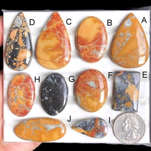 Selected Maligano Jasper Cabochon, Natural Semi Precious Gemstone For Jewelry Making, Maligano Wire Wrapped Jewelry Gift For Her LOT- 434