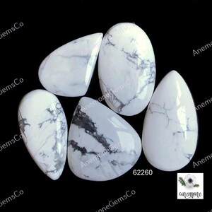 Howliet cabochon 30-39 mm ca. 5 stuks, gemengde vorm hetzelfde als afbeelding howliet gebruik voor hangers sieraden, designer hangers 62260