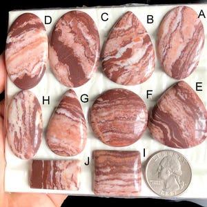 Cabochons en jaspe zèbre sélectionnés, pierre semi-précieuse naturelle pour la fabrication de bijoux, pierre précieuse faite main en jaspe pour la fabrication de bijoux LOT-339